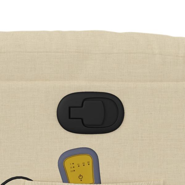 Massage-Relaxsessel, cremefarbener Stoff