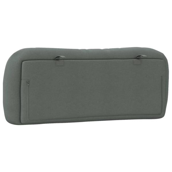 Kopfteilkissen "Hvar" Dunkelgrau 100 cm Stoff