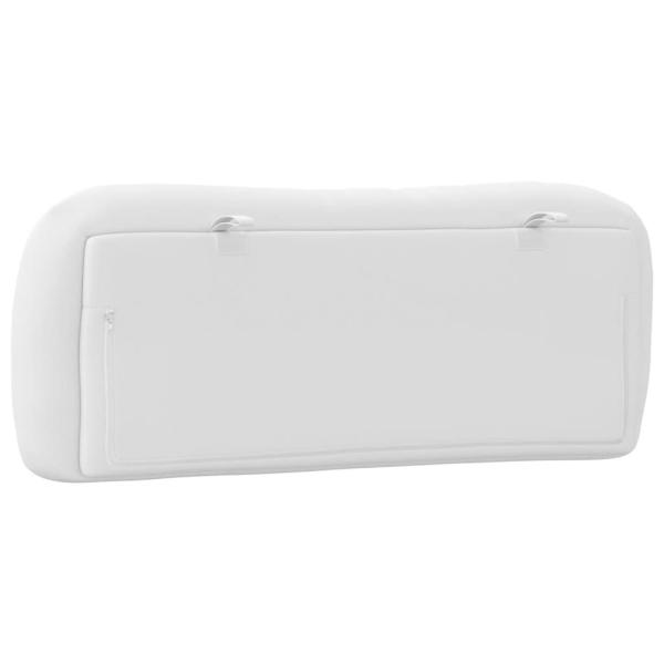 Kopfteilkissen "Hvar" Weiß 100 cm Kunstleder