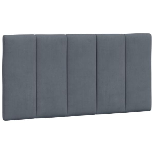 Kopfteilkissen "Hanko" Dunkelgrau 100 cm Samt