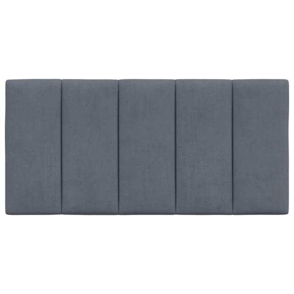 Kopfteilkissen "Hanko" Dunkelgrau 100 cm Samt