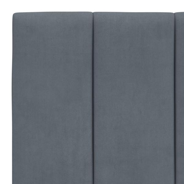 Kopfteilkissen "Hanko" Dunkelgrau 100 cm Samt