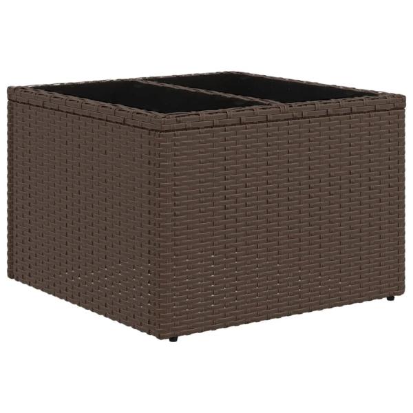 11-teiliges Gartensofa-Set mit Kissen, braun, Polyrattan