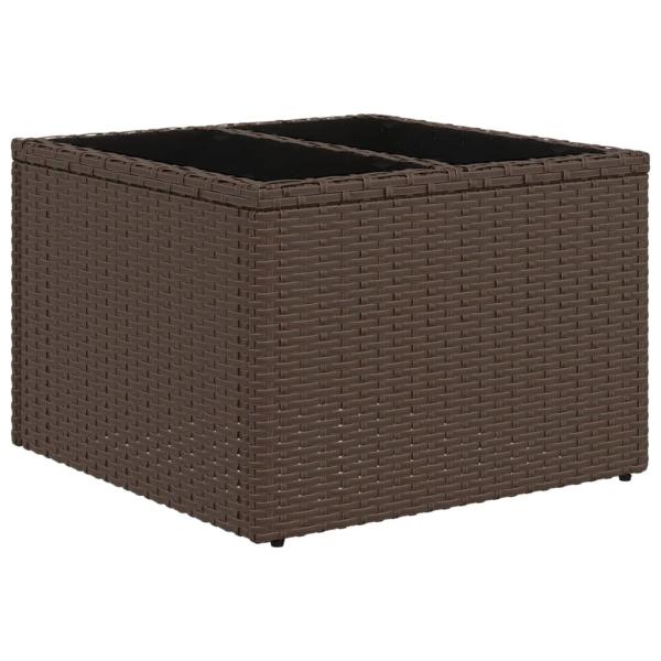 4-teiliges Gartensofa-Set mit Kissen, braun, Polyrattan