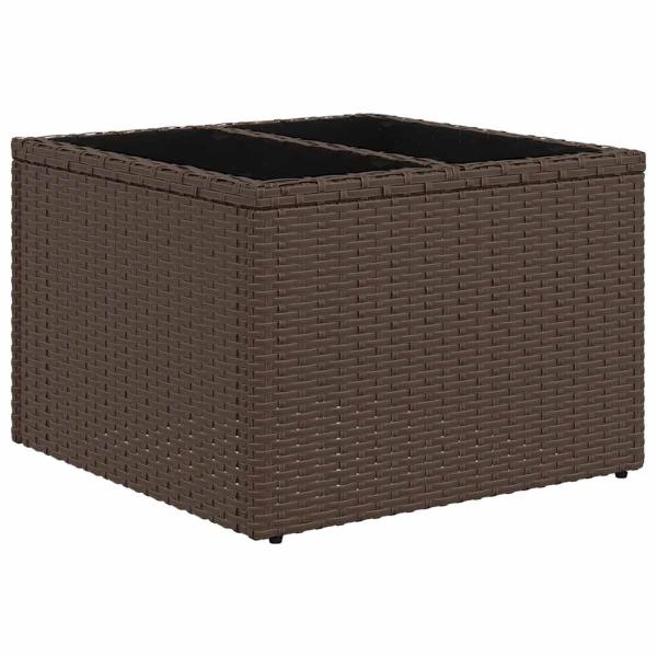9-teiliges Gartensofa-Set mit Kissen, braun, Polyrattan