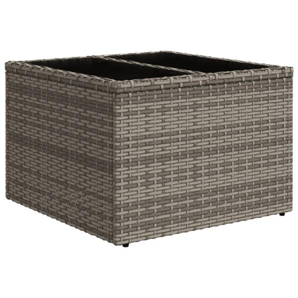 6-teiliges Gartensofa-Set mit Kissen, grau, Polyrattan