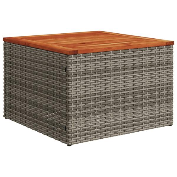 4-teiliges Gartensofa-Set mit Kissen, grau, Polyrattan