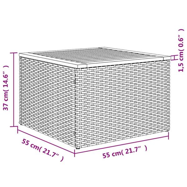 11-teiliges Gartensofa-Set mit Kissen, grau, Polyrattan