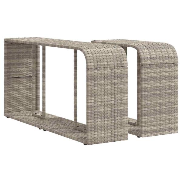 11-teiliges Gartensofa-Set mit Kissen, grau, Polyrattan