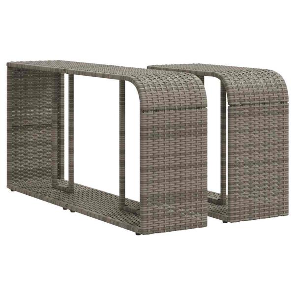 11-teiliges Gartensofa-Set mit Kissen, grau, Polyrattan