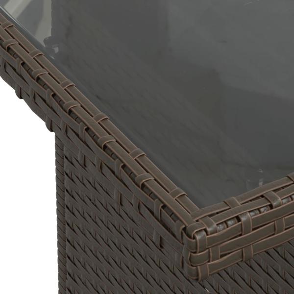 11-teiliges Gartensofa-Set mit Kissen, braun, Polyrattan