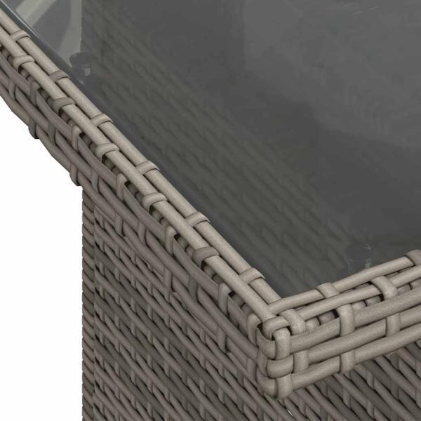 11-teiliges Gartensofa-Set mit Kissen, grau, Polyrattan