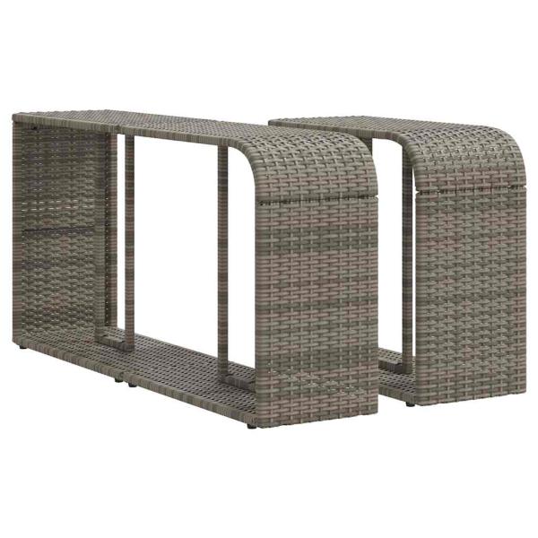 11-teiliges Gartensofa-Set mit Kissen, grau, Polyrattan