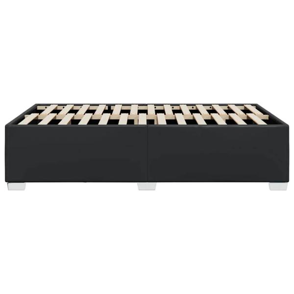 Bettgestell ohne Matratze Schwarz Vollkunstleder