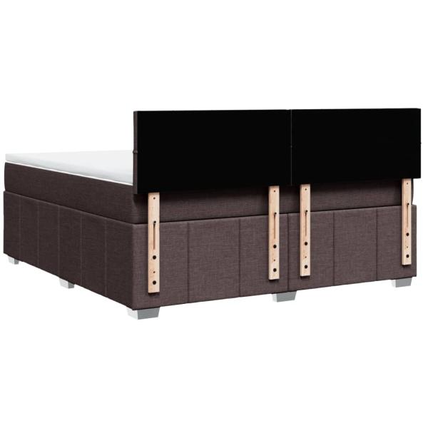 Boxspringbett mit Matratze Dunkelbraun 180x200 cm Stoff