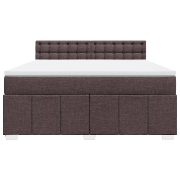 Boxspringbett mit Matratze Dunkelbraun 180x200 cm Stoff