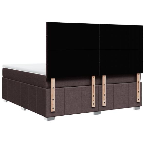 Boxspringbett mit Matratze Dunkelbraun 180x200 cm Stoff