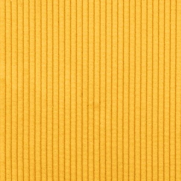 Modulares Sofa mit Fußhocker Kissen Cordstoff Hellgelb
