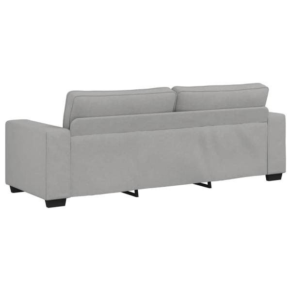 3-teiliges Sofa-Set mit Kissen, wolkengrauer Stoff