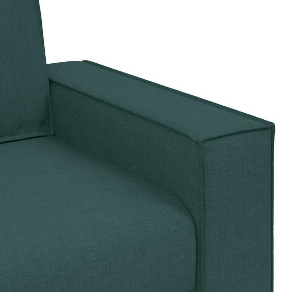 ARDEBO.de - 2-teiliges Sofa-Set mit Kissen, dunkelgrüner Stoff