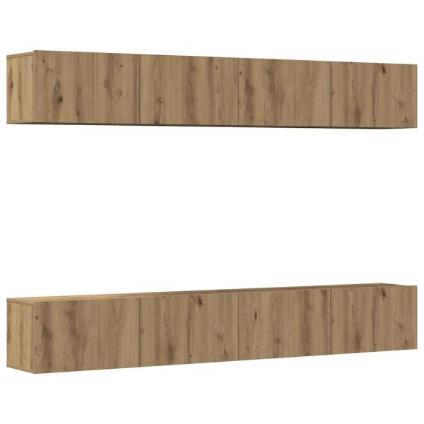 4-teiliges TV-Wandschrank-Set Artisan Oak 100x30x30 cm