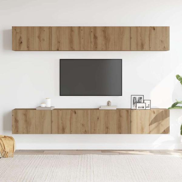 4-teiliges TV-Wandschrank-Set Artisan Oak 100x30x30 cm
