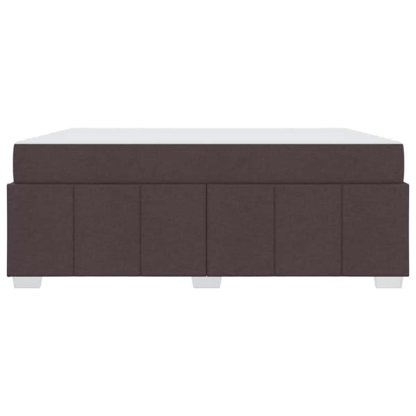 Bettgestell mit Matratze Dunkelbraun 180 x 200 cm Stoff