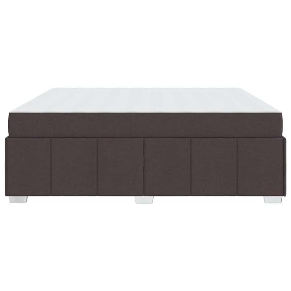 Bettgestell mit Matratze Dunkelbraun 180 x 200 cm Stoff