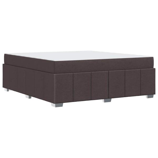 Bettgestell mit Matratze Dunkelbraun 180 x 200 cm Stoff