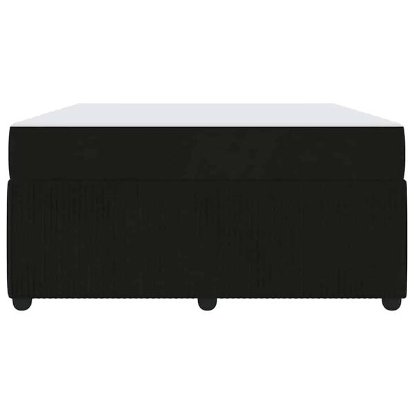 Bettgestell mit Matratze mit Matratze Schwarz 140 x 200 cm Samt