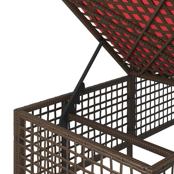 3-teiliges Ecksofa-Set für den Garten mit Kissen, braun, Polyrattan