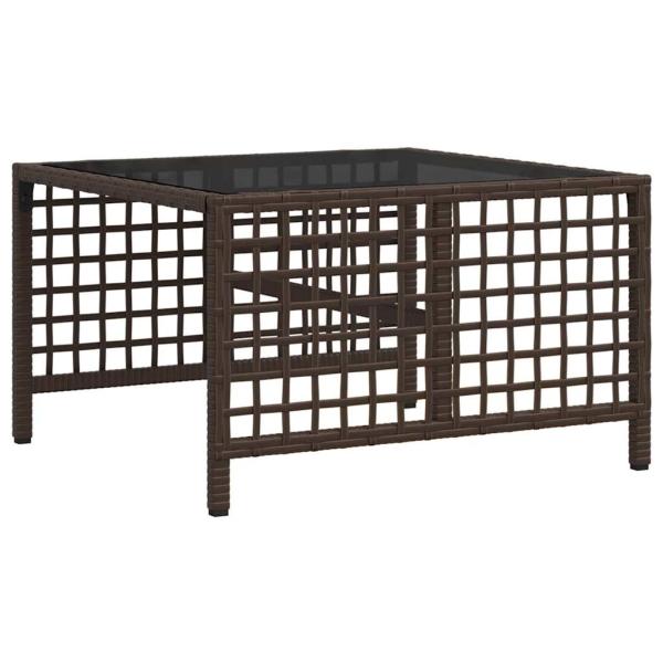 3-teiliges Ecksofa-Set für den Garten mit Kissen, braun, Polyrattan