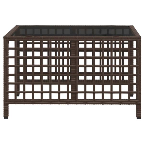 3-teiliges Ecksofa-Set für den Garten mit Kissen, braun, Polyrattan