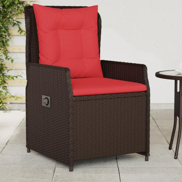 ARDEBO.de - Liegende Gartenstühle 2 Stk. Braun Poly Rattan