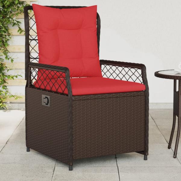 ARDEBO.de - Liegende Gartenstühle 2 Stk. Braun Poly Rattan