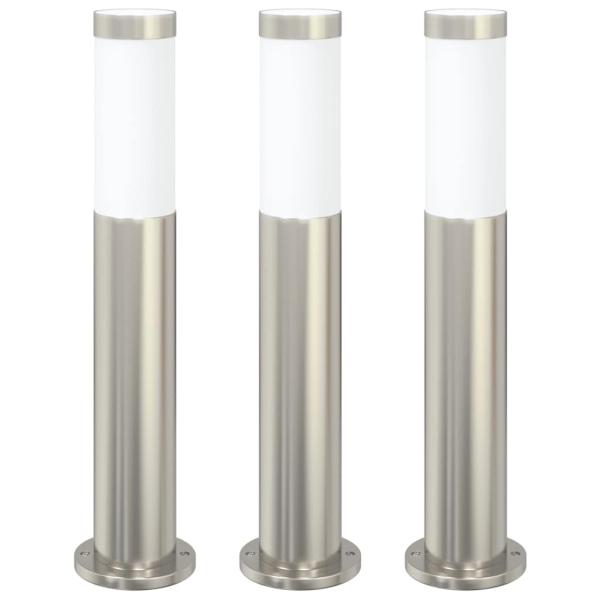 Pollerleuchten 3er 50 cm Edelstahl IP44