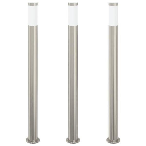 Pollerleuchten 3er 110 cm Edelstahl IP44