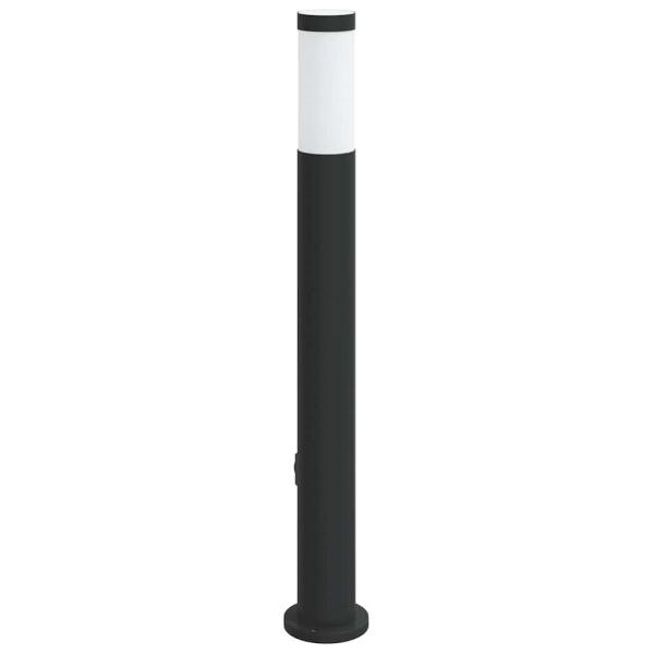 ARDEBO.de - Pollerleuchte mit Sensor&Steckdose 80 cm Edelstahl IP44