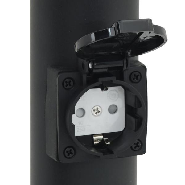 Pollerleuchte mit Sensor&Steckdose 80 cm Edelstahl IP44
