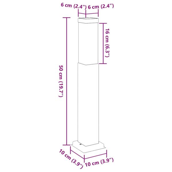 Pollerleuchte 50 cm Edelstahl IP44