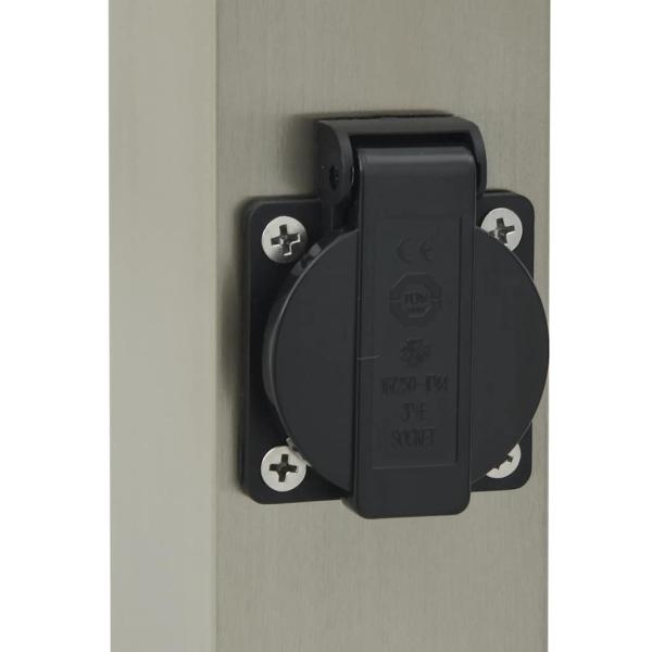 Pollerleuchten mit Auslass 3 Stk. 80 cm Edelstahl IP44