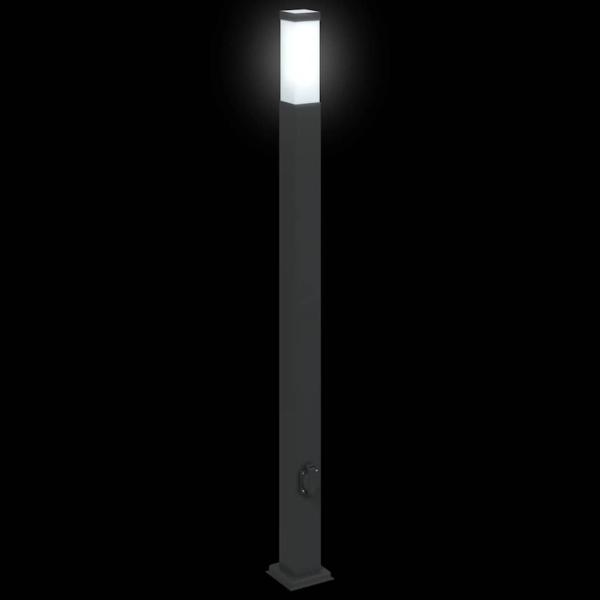 Pollerleuchte mit Auslass 110 cm Schwarz IP44