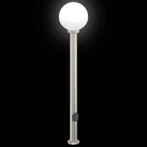 Pollerleuchte mit Auslass 120 cm Edelstahl IP44