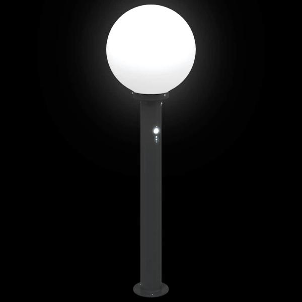 ARDEBO.de - Pollerleuchte mit Sensor 80 cm Schwarz IP44