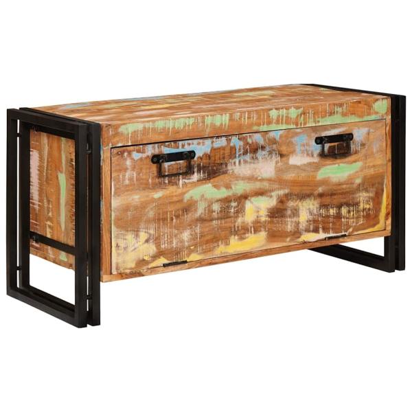 ARDEBO.de - Schuhschrank Braun 90 x 38 x 45 cm recyceltes Massivholz