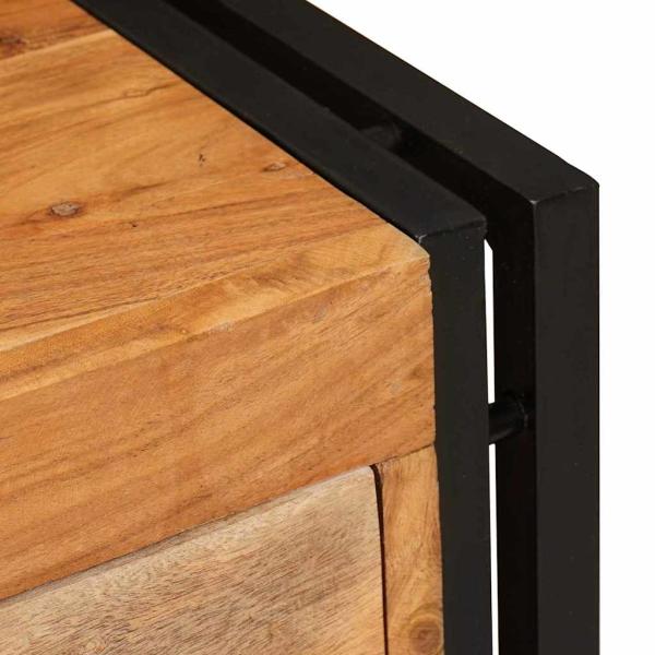 Schuhschrank mit Regal Braun 90 x 38 x 45 cm Akazie Massivholz