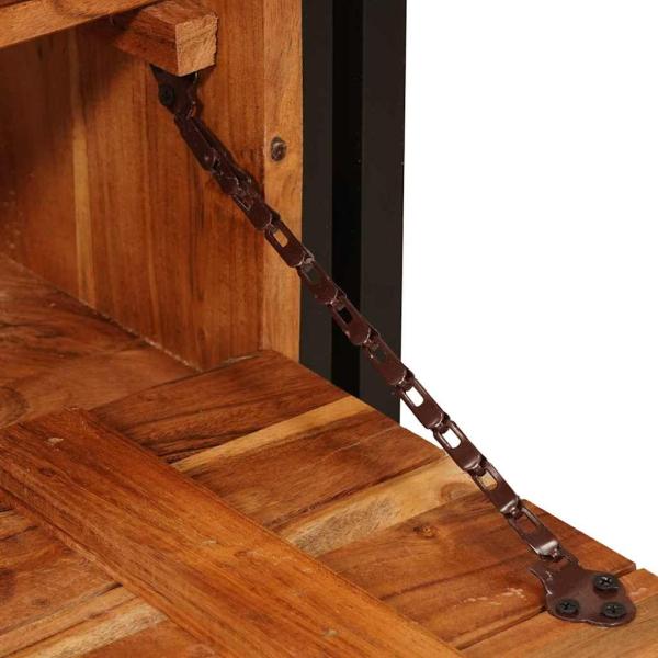 Schuhschrank mit Regal Braun 90 x 38 x 45 cm Akazie Massivholz