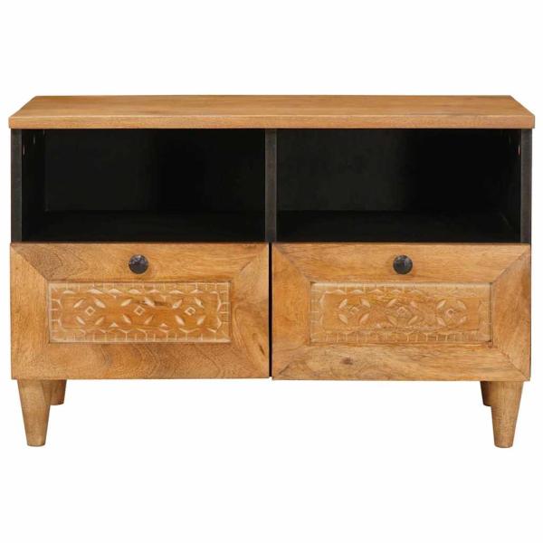TV-Schränk Hellbraun 70 x 33 x 46 cm massives Mangoholz