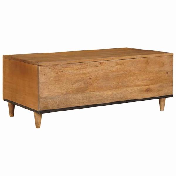 Couchtisch Hellbraun 100 x 54 x 40 cm massives Mangoholz