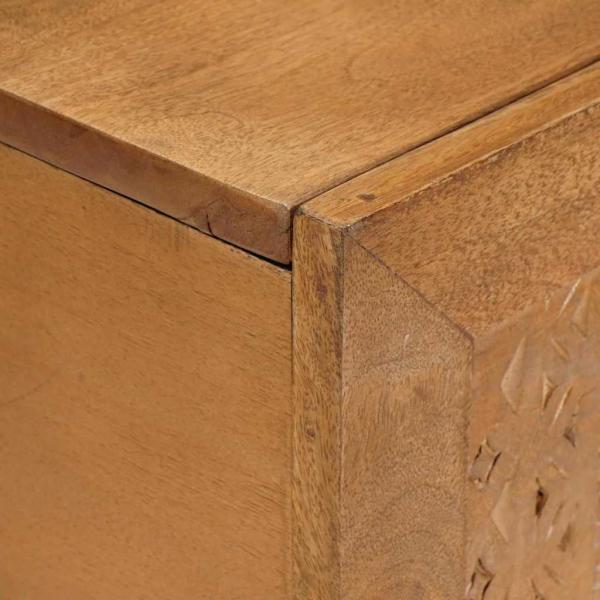 Couchtisch Hellbraun 100 x 54 x 40 cm massives Mangoholz